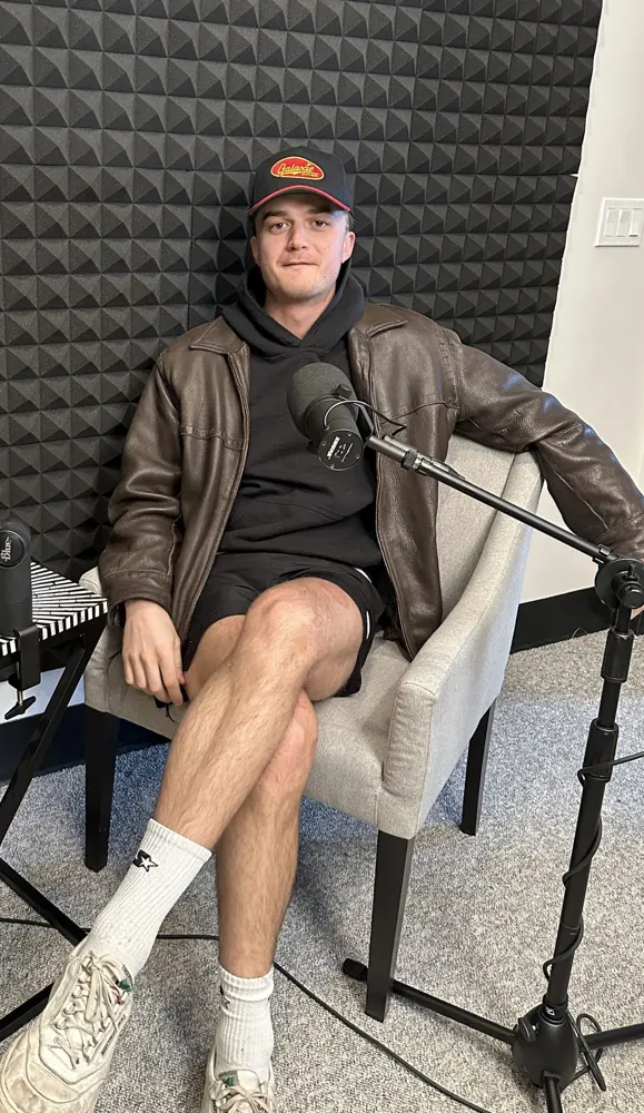 Joe Keery at the NATEFIT studio in Calgary